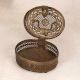 Handcrafted Vintage Brass Jewelry Box in Jali Work for Decoration