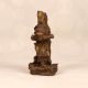 Handmade Vintage Brass Guan Gong Warrior Statue in Brown Finish