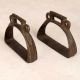 Handcrafted High-Quality Brass Horse Stirrups in Brown Finish in Pair