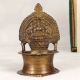Handcrafted South Indian Brass Gaja Lakshmi Oil Lamp for Decor