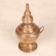 Unique Handmade Brass Oil Lamp in Brown Finish for Decor