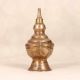 Unique Handmade Brass Oil Lamp in Brown Finish for Decor