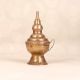 Unique Handmade Brass Oil Lamp in Brown Finish for Decor