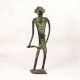 High-Quality Brass Tribal Man Figure Statue for Decoration