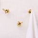 Solid Golden Knot Brass Wall Hooks-Pack of 3