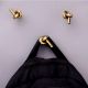 Solid Golden Knot Brass Wall Hooks-Pack of 3