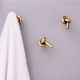 Solid Golden Knot Brass Wall Hooks-Pack of 3