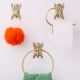 Handmade Premium Brass Tiger Hanger for Bathroom in Set of 3