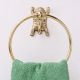 Premium Brass Tiger Design Ring Hanger for Bathroom