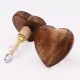Brown Wooden Heart Drawer Knob