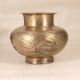 Grey Finish Handmade Brass Holy Water Pot for Flower Decoration