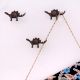Antique Modern Iron Dinosaur Heavy Duty Wall Hooks-Pack of 3