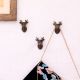 Antique Deer Metal Heavy Duty Wall Hooks-Pack of 3