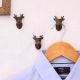 Antique Deer Metal Heavy Duty Wall Hooks-Pack of 3
