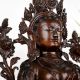 Vintage Finish Goddess Green Tara Copper Statue in Tibetan Art