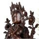 Vintage Finish Goddess Green Tara Copper Statue in Tibetan Art