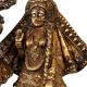 Handmade Vintage Brass Lord Krishna and Radha Decorative Statue