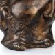 Vintage Finish Happy Laughing Buddha Brass Statue in Chinese Art