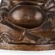 Handcrafted Laughing Buddha Brass Statue in Chinese Art