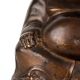 Handcrafted Laughing Buddha Brass Statue in Chinese Art