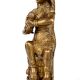 Vintage Brass Statue of Mother Feeding Lord Krishna for Decor