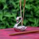 Silver Brass Swan Incense Stick Holder
