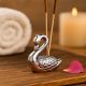 Silver Brass Swan Incense Stick Holder