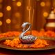 Silver Brass Swan Incense Stick Holder
