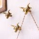 Brass Steer Head With Horns Wall Mounted Coat Hooks- Pack of 3