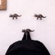 Antique Modern Iron Rhinoceros Wall Hooks-Pack of 3
