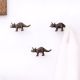 Antique Modern Iron Rhinoceros Wall Hooks-Pack of 3