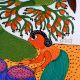 Gond Acrylic Painting on Paper by Padma Shri Awardee Durgabai Vyam