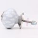 Grey White Ceramic Floral Drawer Knob