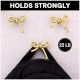 Gold Metal Bow Wall Hooks-3 Pieces