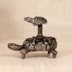 Handmade Grey Finish Metal Turtle Bindi Box for Home Decor