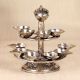 Handcrafted Nickel Plated Brass Aarti Oil Lamp for Prayer Room