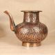 Handcrafted Antique Finish Copper Water Pot with Spout for Rituals