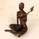 Handmade Finest Brass Lady Musician Statue for Collection