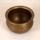 Handmade Plain Brown Finish Brass Holy Pot for Flower Decor