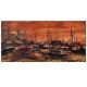 Board Painting of Boats During Sunset by Artist Jayanti Kumari