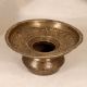 Handcrafted Dark Finish Brass Silapchi Pot with Engraving for Decor