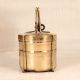 Handcrafted High-Quality Brass Tiffin Box for Vintage Collection