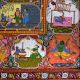 Lord Krishna's Life Pattachitra Cloth Paper Painting for Decoration