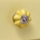 Yellow Crackle Ceramic Wardrobe Knob