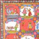 Beautiful Pattachitra Painting of Lord Krishna's Life for Decoration