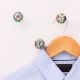 Multicolor Floral Ceramic Wall Hooks-3 Pieces