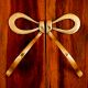 Golden Brass Bow Cabinet Door Handle 1 Pair (Large Size)