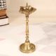 Sturdy Handmade Brass Oil Lamp in Traditional Design for Decor