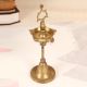 Height Adjustable Brass Oil Lamp in South Indian Art