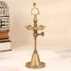 Height Adjustable Brass Oil Lamp in South Indian Art